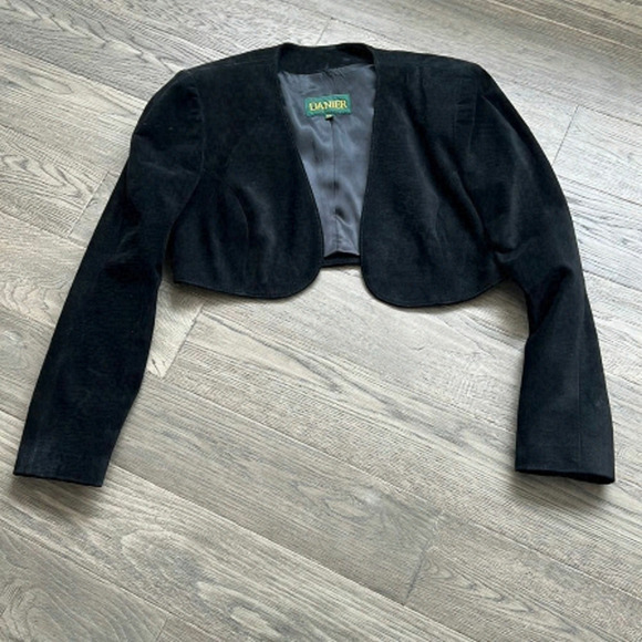 Danier Jackets & Blazers - DANIER  | Black Cropped Suede Jacket